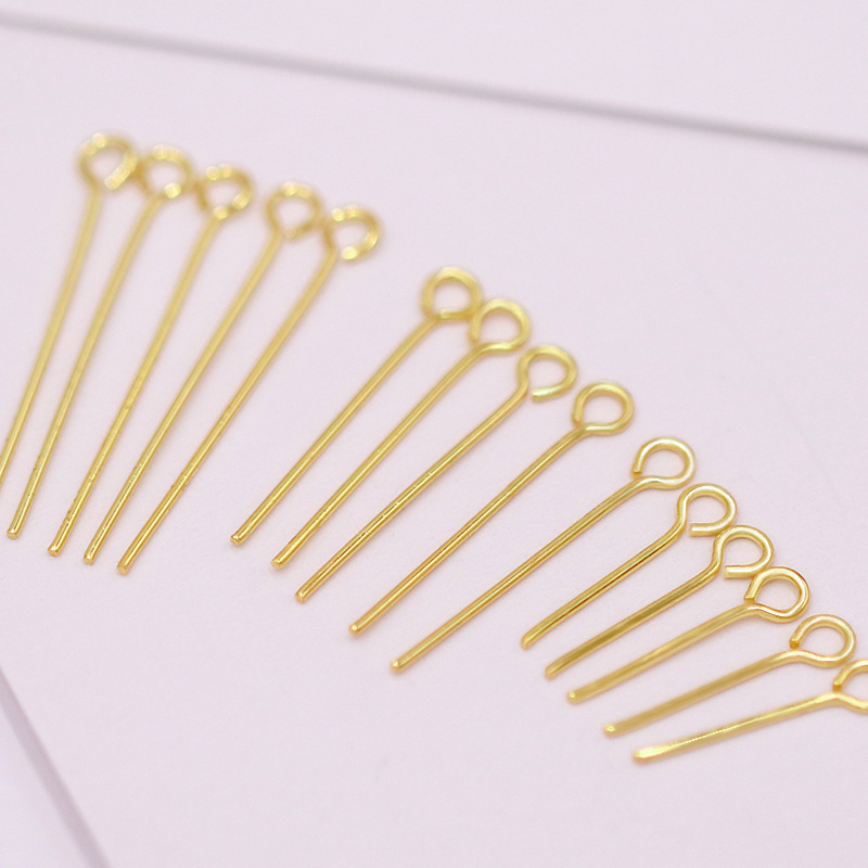 Kopper premazan 18K zlatnog tona, perle igle s T-oblikom, žica 0,7 mm, DIY komponente za nakit