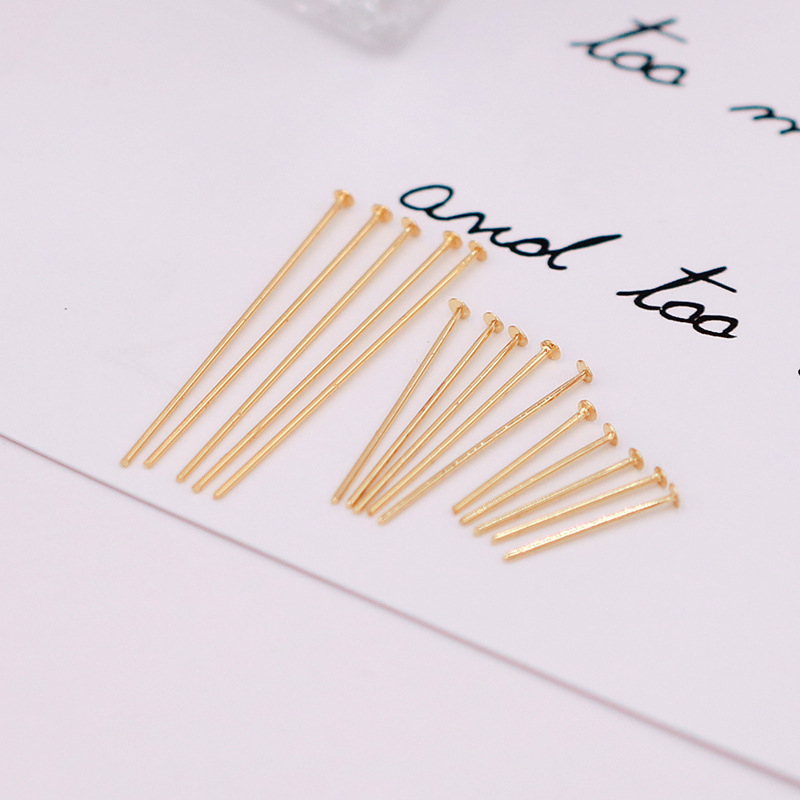 Kopper premazan 18K zlatnog tona, perle igle s T-oblikom, žica 0,7 mm, DIY komponente za nakit
