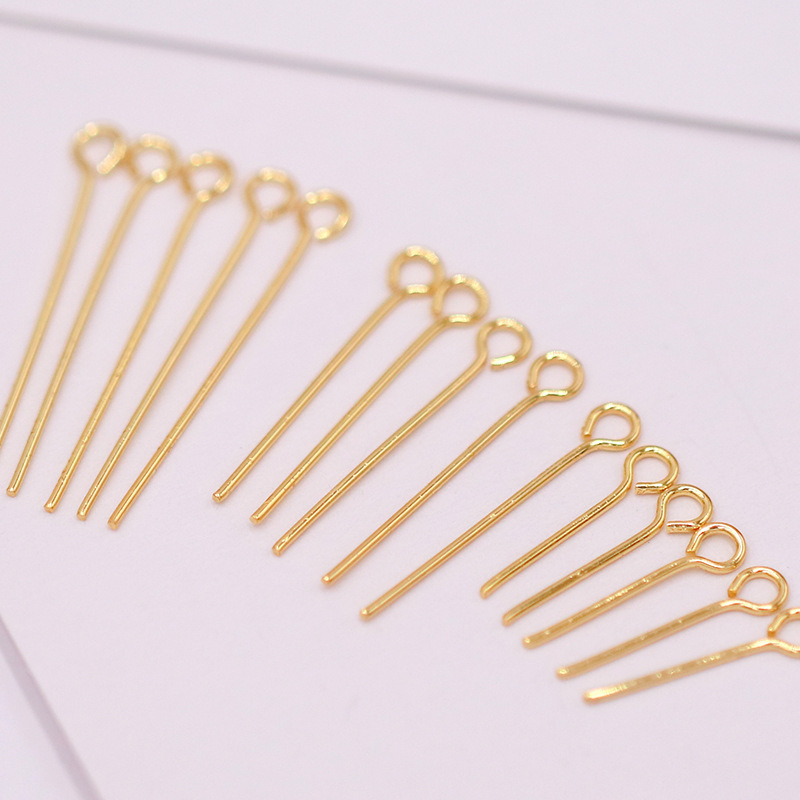 Kopper premazan 18K zlatnog tona, perle igle s T-oblikom, žica 0,7 mm, DIY komponente za nakit