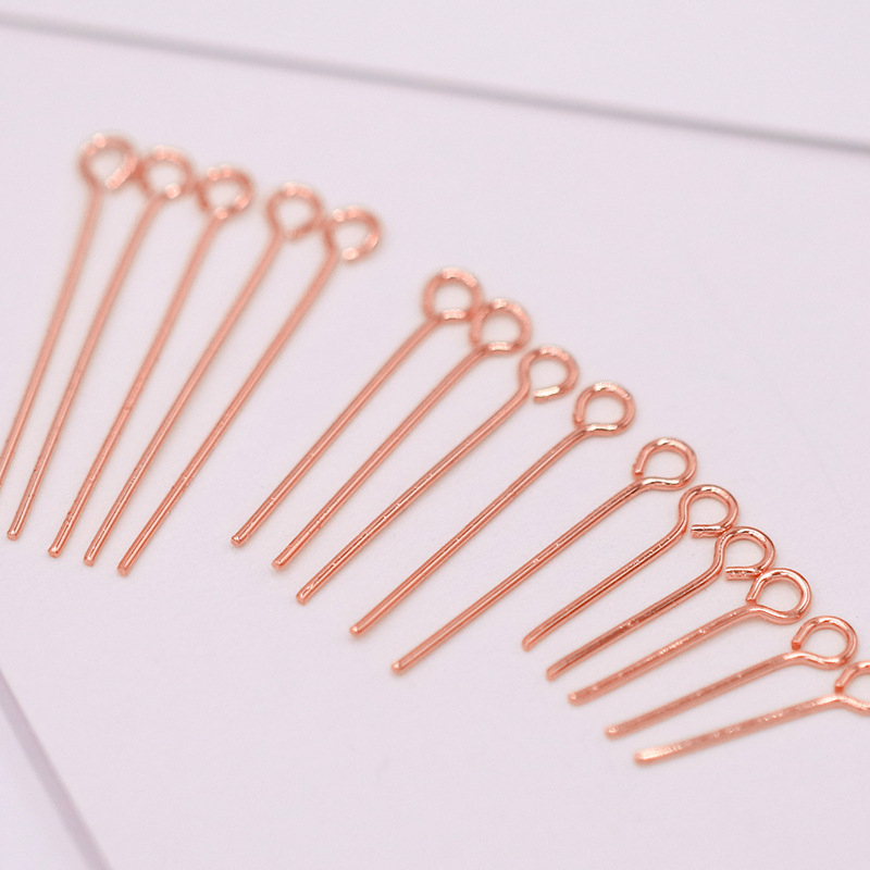 Kopper premazan 18K zlatnog tona, perle igle s T-oblikom, žica 0,7 mm, DIY komponente za nakit