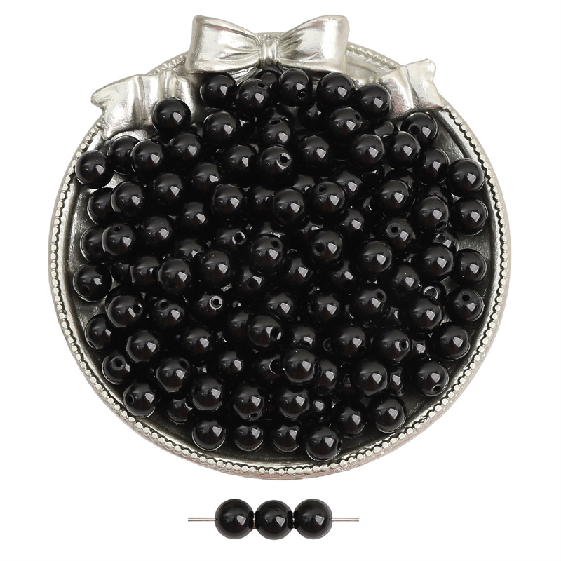 8 mm staklene jednobojne retro okrugle perle za DIY nakit – slobodne perle za narukvice i ogrlice