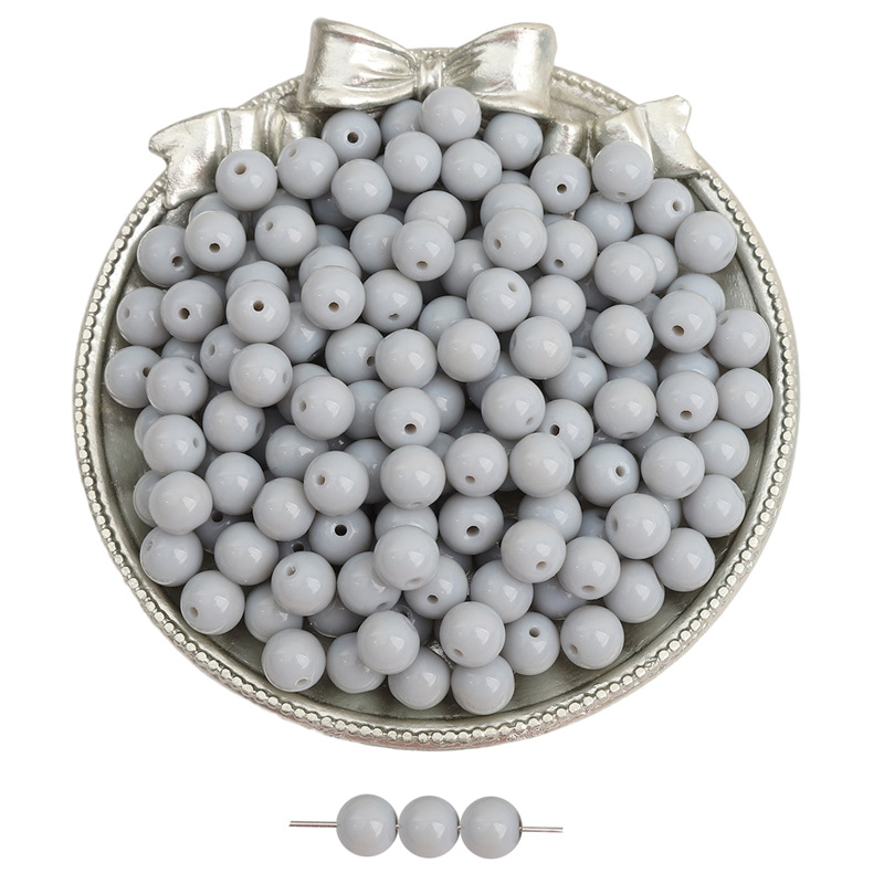 8 mm staklene jednobojne retro okrugle perle za DIY nakit – slobodne perle za narukvice i ogrlice