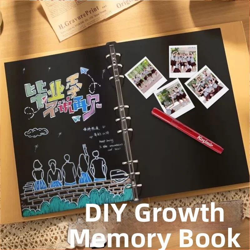 Zošit na pamiatky z promócií pre šiesty ročník – DIY prázdny fotoalbum pre rast a záznam spolužiaka
