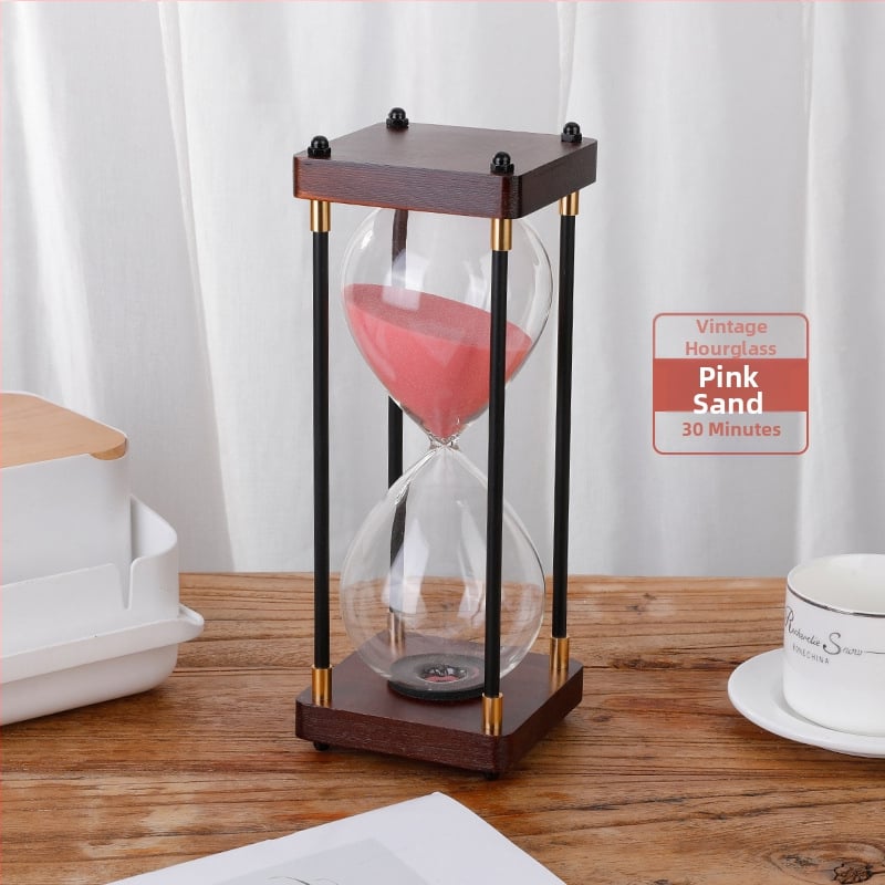 Clepsidră retro, ornament pentru birou, timer de 30/60 minute, decor de masă creativ, cadou pentru Ziua Îndrăgostiților Chineze