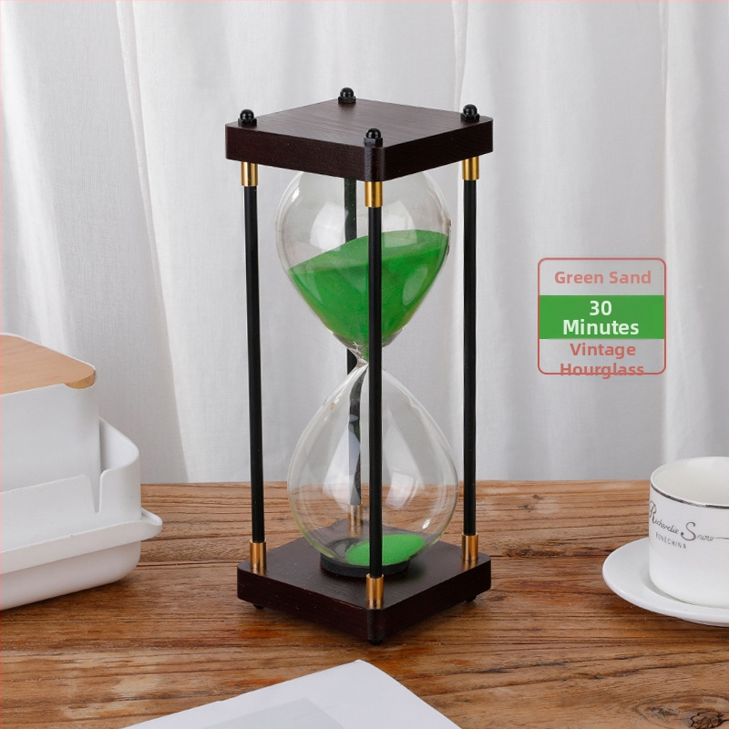 Clepsidră retro, ornament pentru birou, timer de 30/60 minute, decor de masă creativ, cadou pentru Ziua Îndrăgostiților Chineze