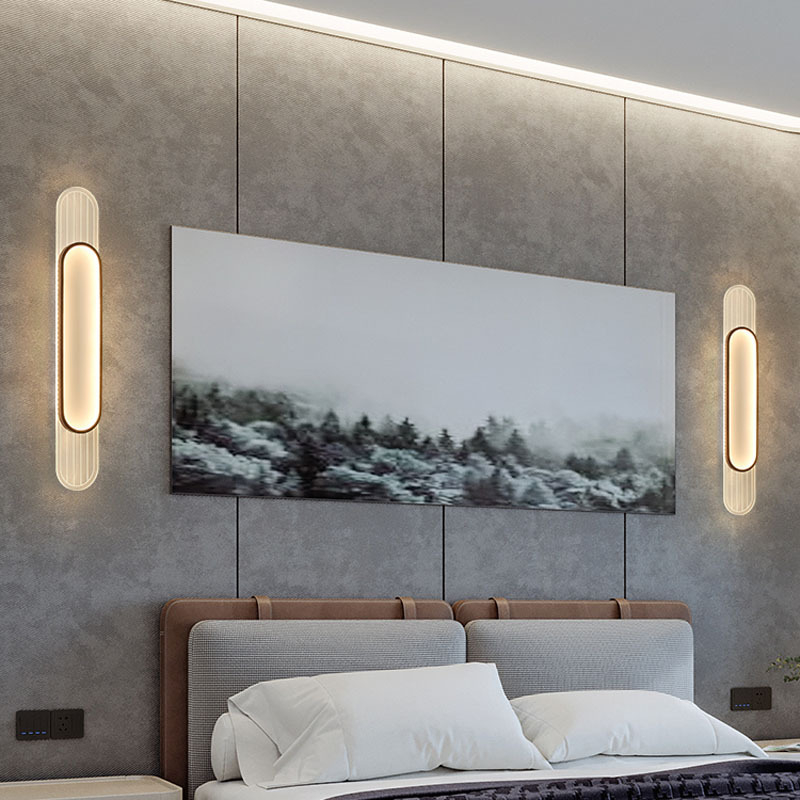 Zidna lampa za spavaću sobu i dnevni boravak, moderni minimalistički LED dekorativni izvor svjetla, duga traka za pozadinu televizora