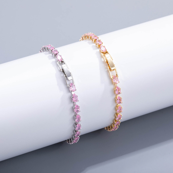 Brățară zirconiu unisex, zirconiu micro pavé, lux ușor, închidere minimalistă