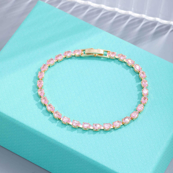 Brățară zirconiu unisex, zirconiu micro pavé, lux ușor, închidere minimalistă