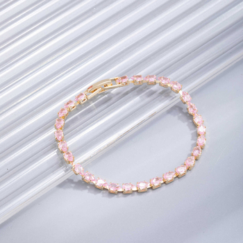 Brățară zirconiu unisex, zirconiu micro pavé, lux ușor, închidere minimalistă