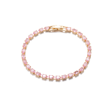 Brățară zirconiu unisex, zirconiu micro pavé, lux ușor, închidere minimalistă