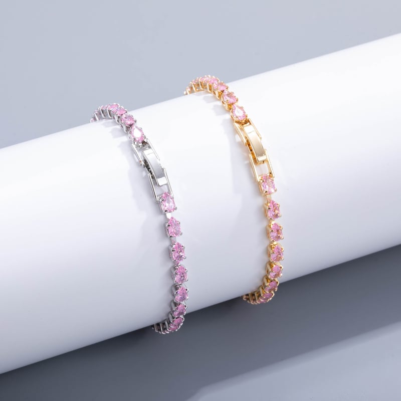 Brățară zirconiu unisex, zirconiu micro pavé, lux ușor, închidere minimalistă