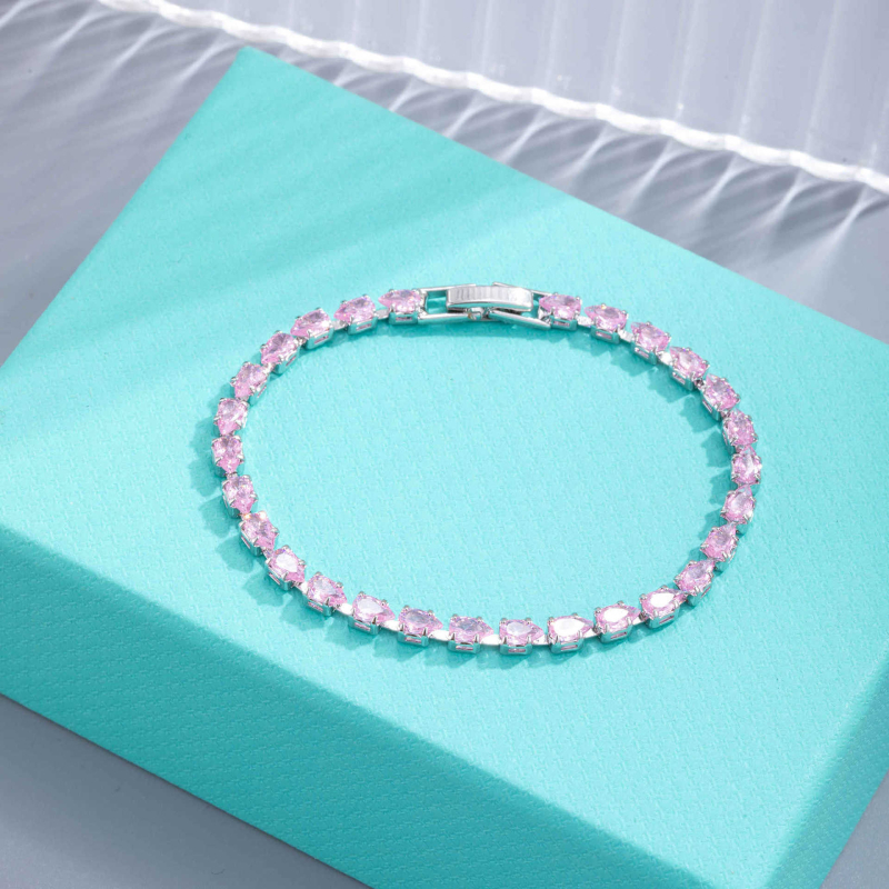 Brățară zirconiu unisex, zirconiu micro pavé, lux ușor, închidere minimalistă
