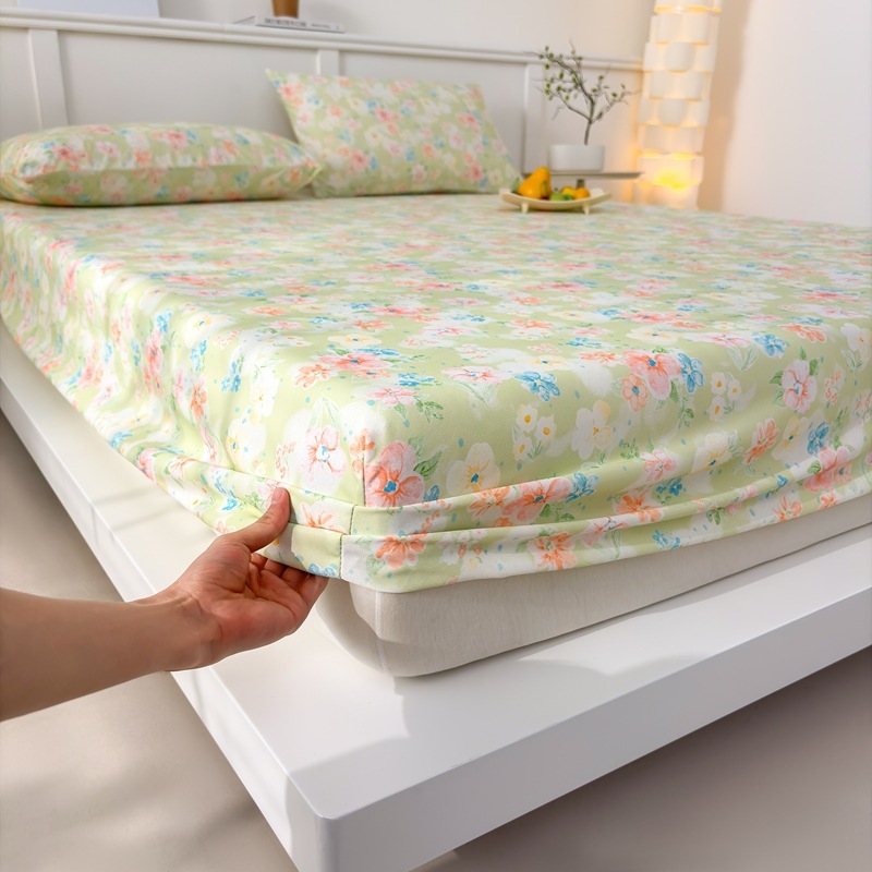 26 új A-kategóriás stílus, hűs Ice-Silk ágynemű háromrészes készlet: ágytakaró, matracvédő és lepedő