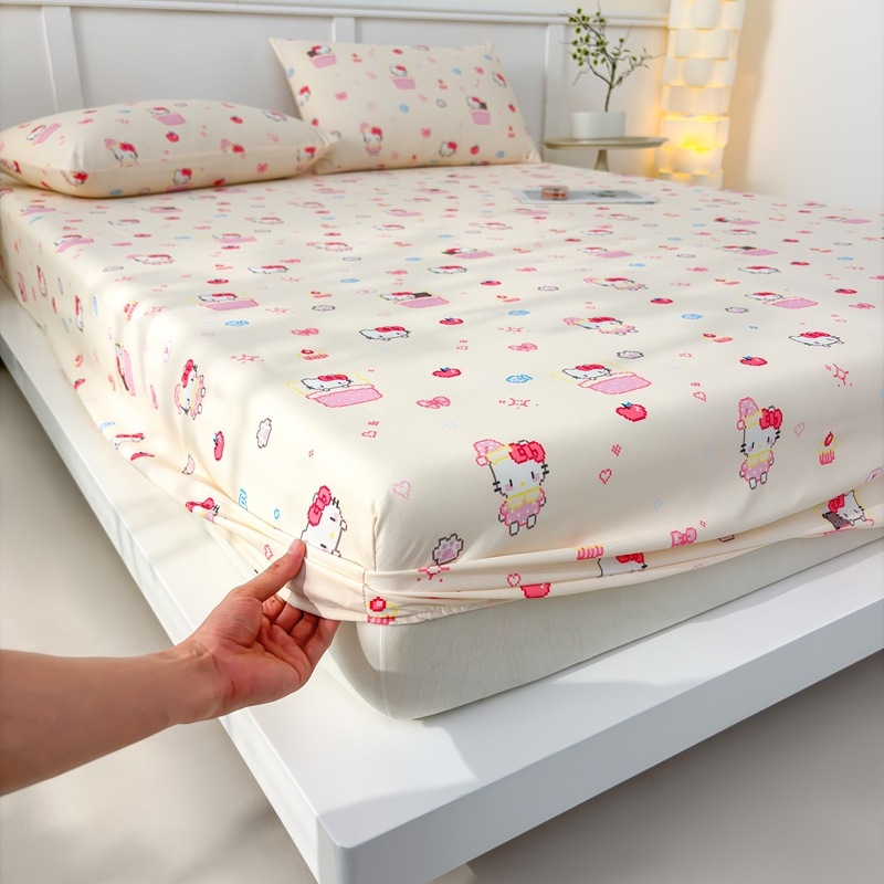 26 új A-kategóriás stílus, hűs Ice-Silk ágynemű háromrészes készlet: ágytakaró, matracvédő és lepedő