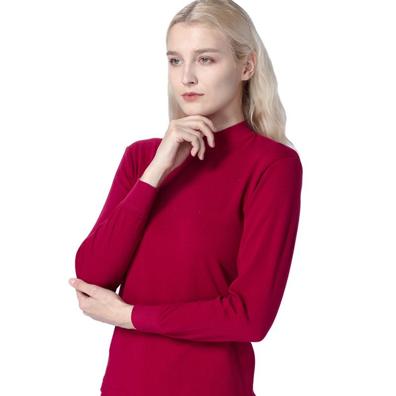 Top de bază feminin din bumbac 100%, croială lejeră, pulover călduros cu guler rotund pentru toamnă și iarnă