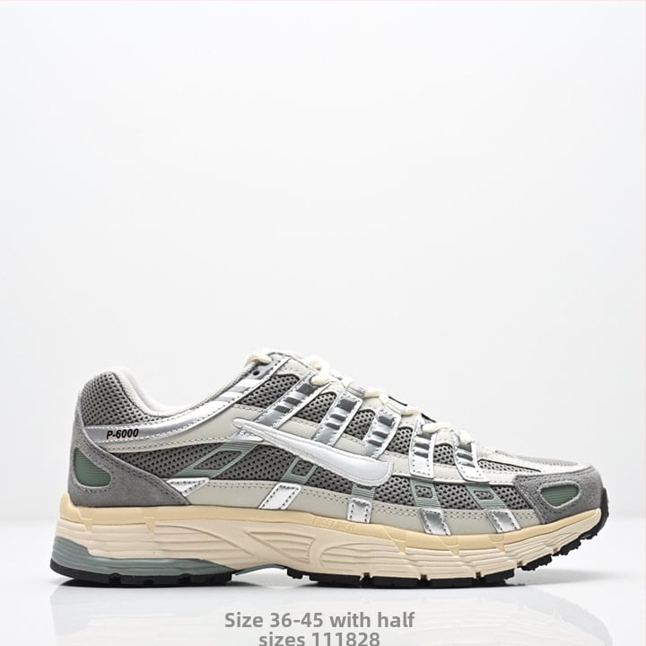 P-6000 Pantofi retro tip dad, partea superioară din plasă respirabilă, talpă groasă pentru înălțime suplimentară, încălțăminte sport casual, unisex