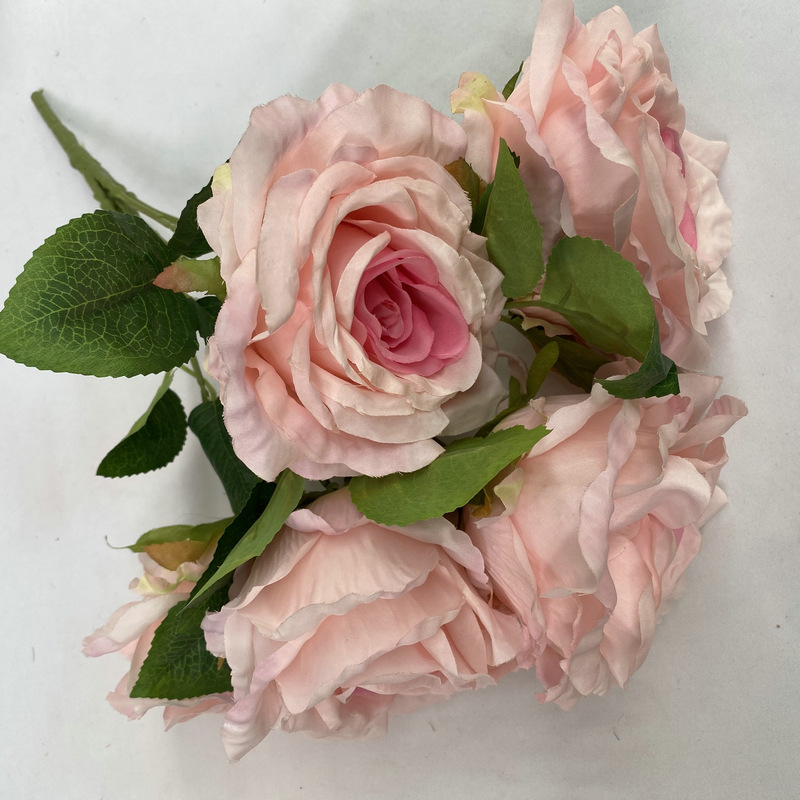 5 stabljika umjetnog Thai Queen Rose od svile za vjenčanu dekoraciju, rekviziti za fotografiju i ukrašavanje doma