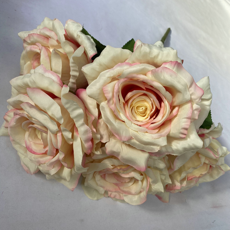 5 stabljika umjetnog Thai Queen Rose od svile za vjenčanu dekoraciju, rekviziti za fotografiju i ukrašavanje doma