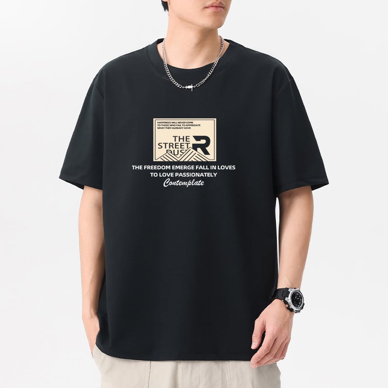 7A antibakterijski pamučni T-shirt s okruglim izrezom za muškarce, kratki rukav, ljeto 2025, opušten kroj