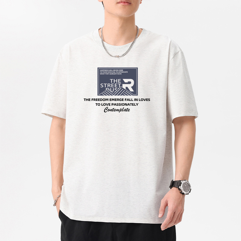 7A antibakterijski pamučni T-shirt s okruglim izrezom za muškarce, kratki rukav, ljeto 2025, opušten kroj