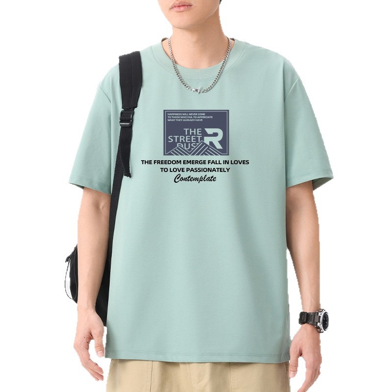 7A antibakterijski pamučni T-shirt s okruglim izrezom za muškarce, kratki rukav, ljeto 2025, opušten kroj