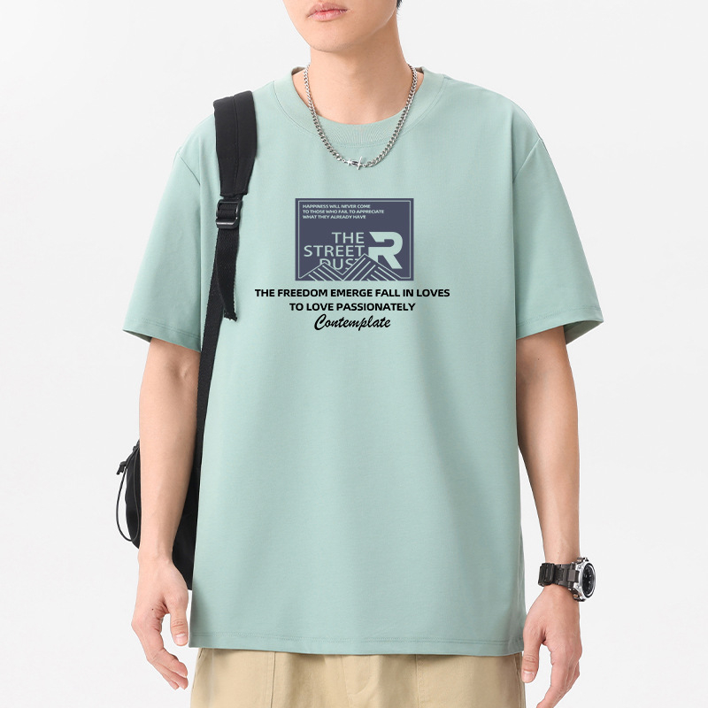 7A antibakterijski pamučni T-shirt s okruglim izrezom za muškarce, kratki rukav, ljeto 2025, opušten kroj