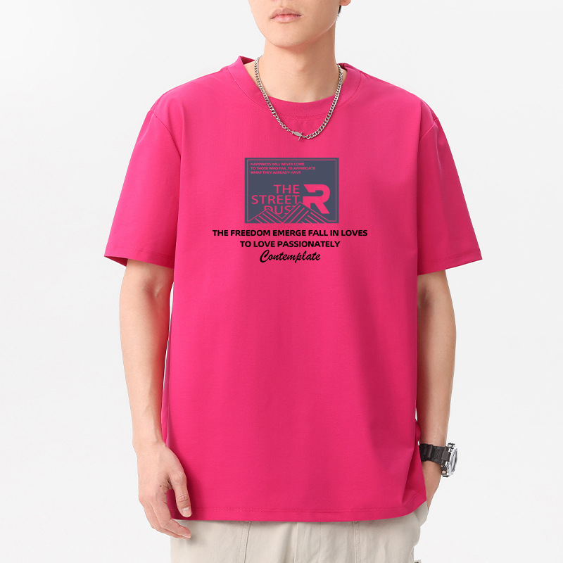 7A antibakterijski pamučni T-shirt s okruglim izrezom za muškarce, kratki rukav, ljeto 2025, opušten kroj