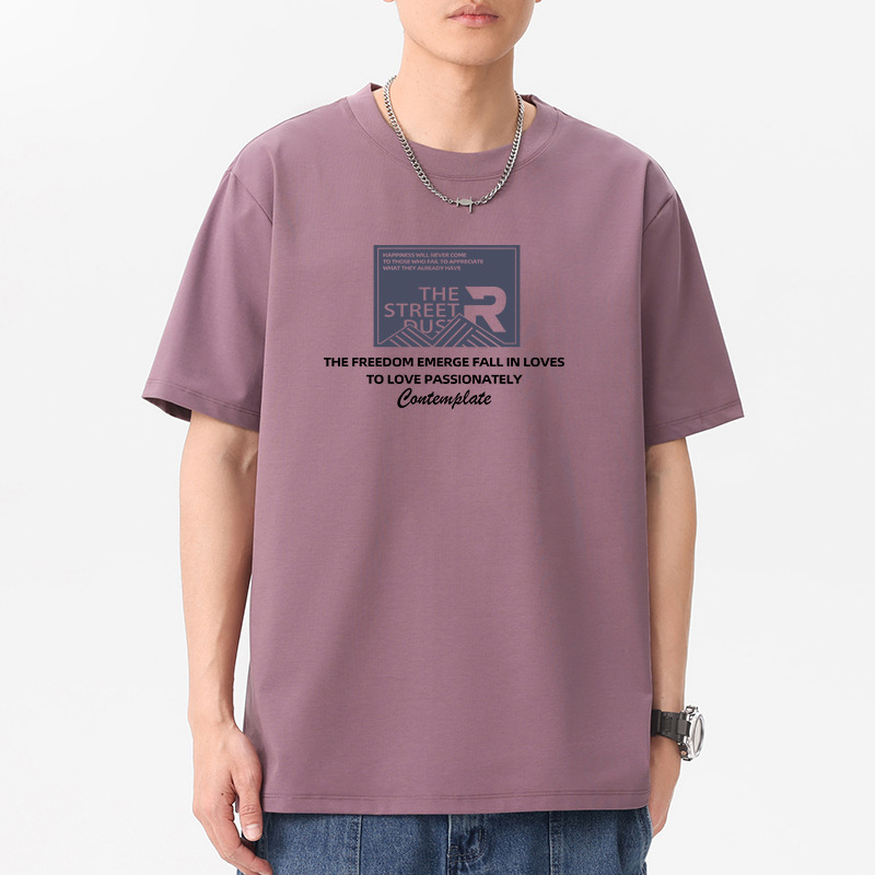 7A antibakterijski pamučni T-shirt s okruglim izrezom za muškarce, kratki rukav, ljeto 2025, opušten kroj