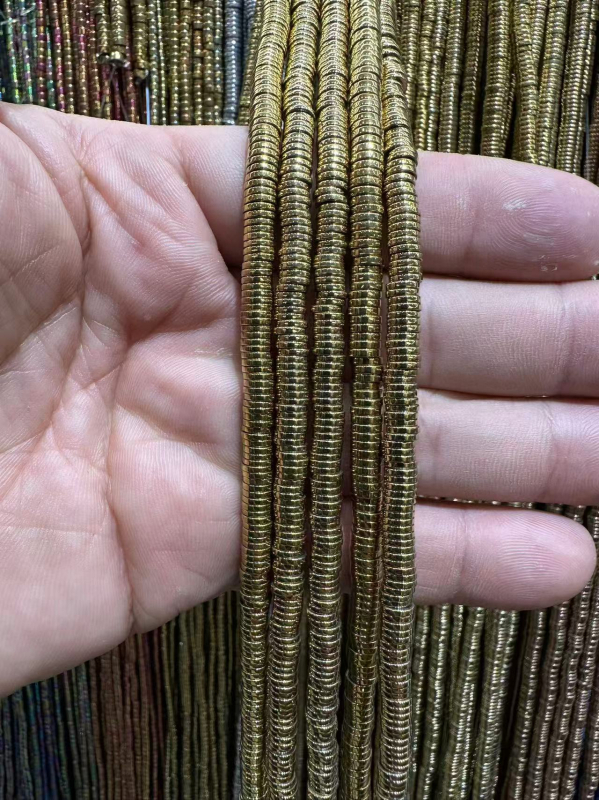 Crne galstone perle 2×8 mm za narukvice, dijelovi za DIY nakit