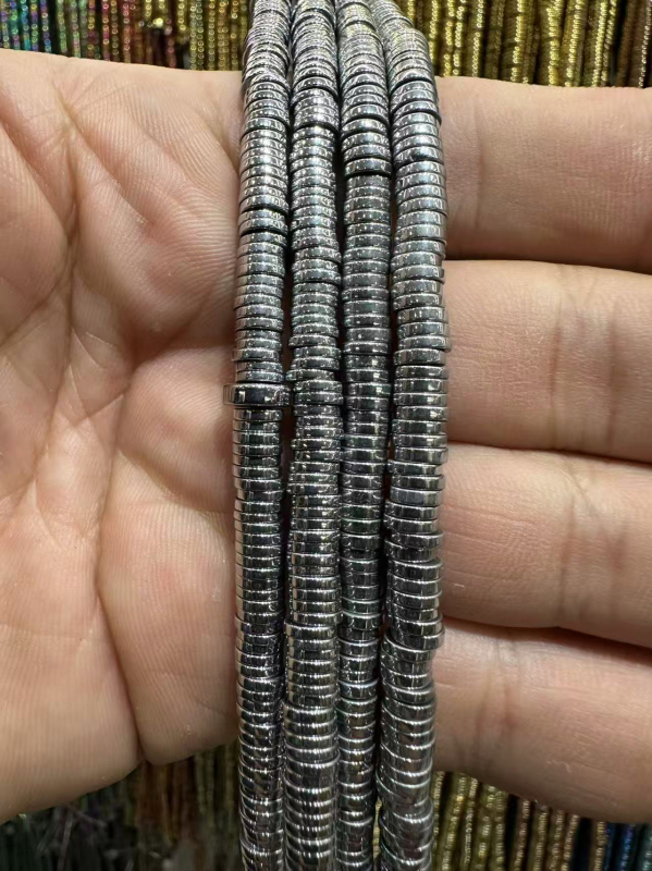 Crne galstone perle 2×8 mm za narukvice, dijelovi za DIY nakit