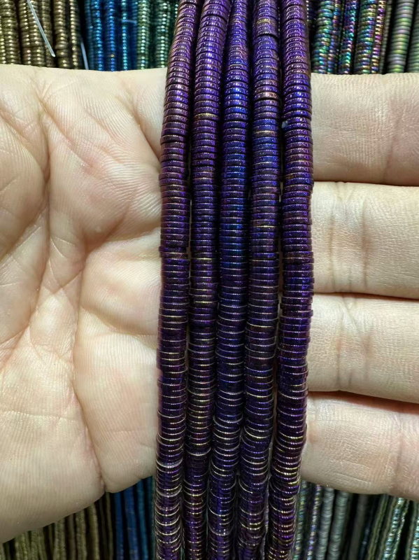 Crne galstone perle 2×8 mm za narukvice, dijelovi za DIY nakit