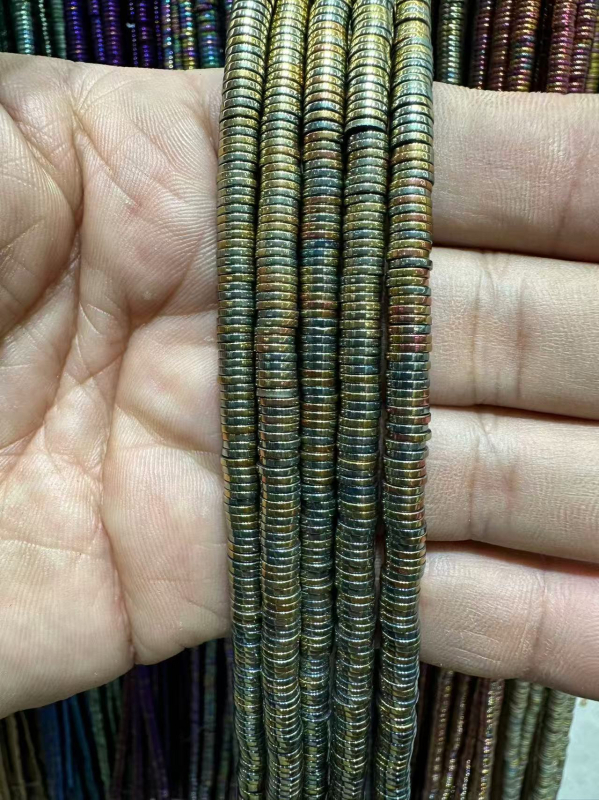 Crne galstone perle 2×8 mm za narukvice, dijelovi za DIY nakit