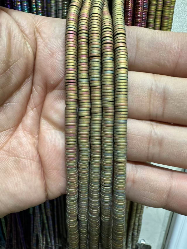 Crne galstone perle 2×8 mm za narukvice, dijelovi za DIY nakit