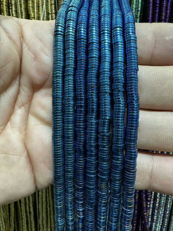 Crne galstone perle 2×8 mm za narukvice, dijelovi za DIY nakit