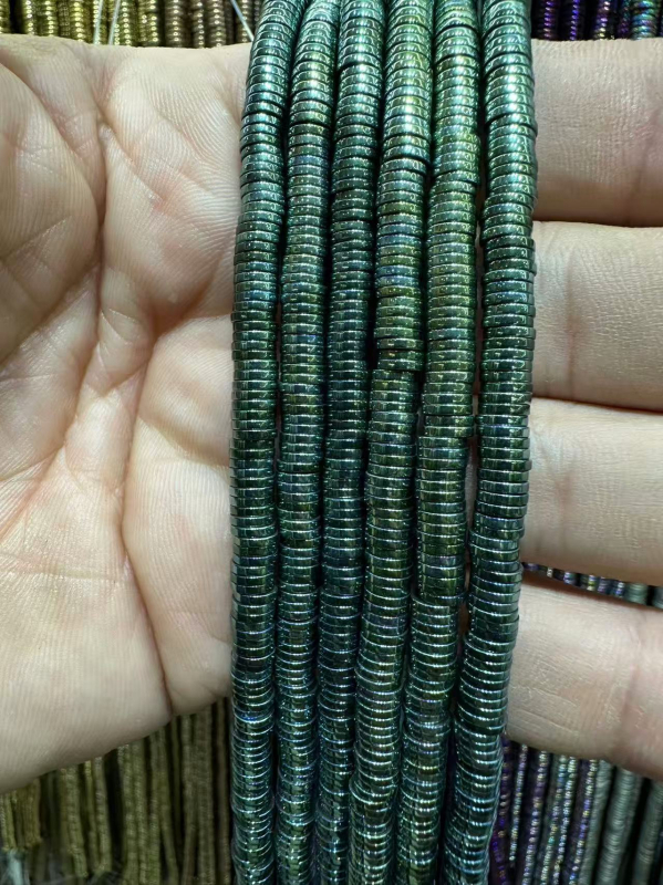 Crne galstone perle 2×8 mm za narukvice, dijelovi za DIY nakit