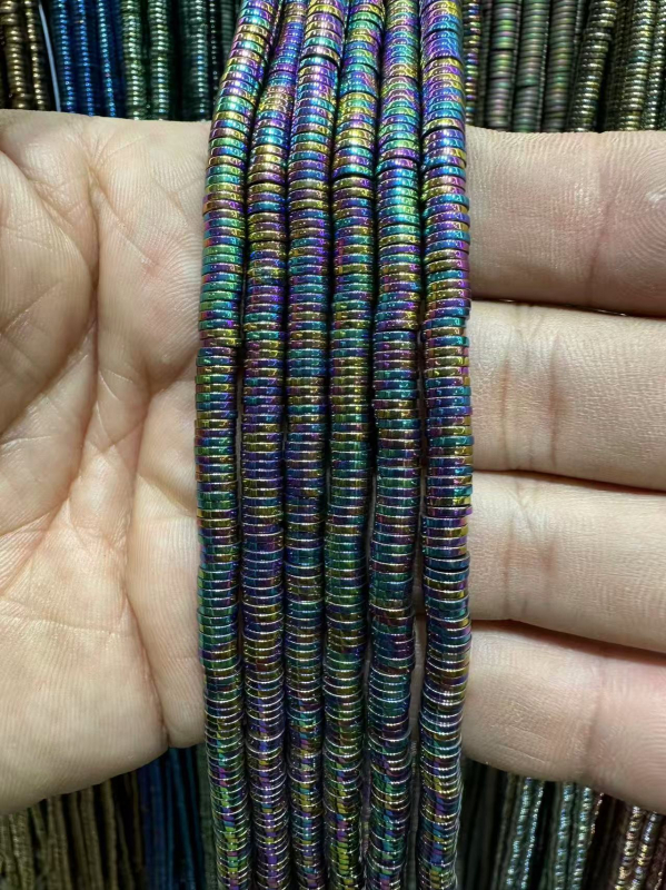 Crne galstone perle 2×8 mm za narukvice, dijelovi za DIY nakit