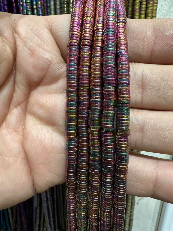 Crne galstone perle 2×8 mm za narukvice, dijelovi za DIY nakit