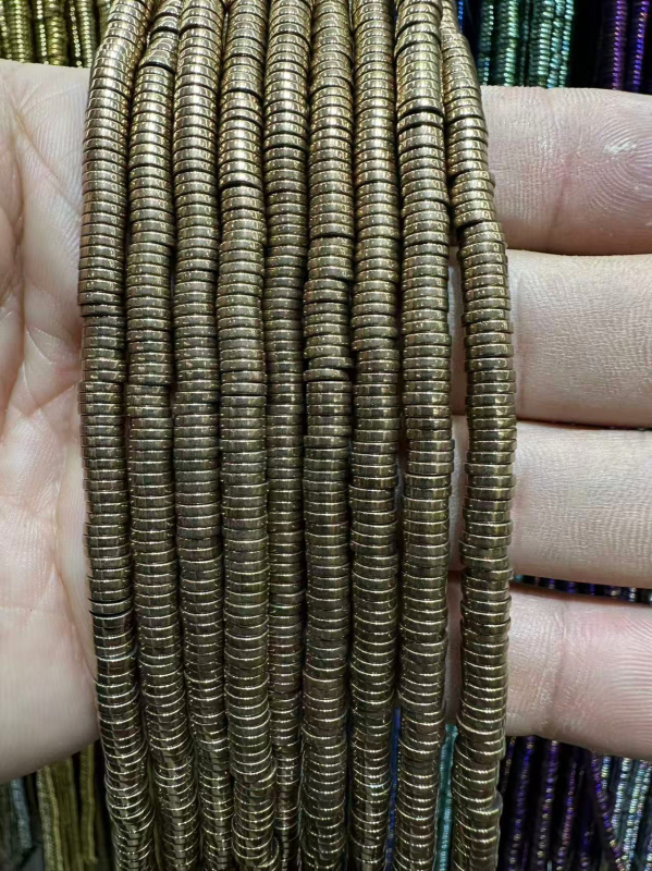 Crne galstone perle 2×8 mm za narukvice, dijelovi za DIY nakit