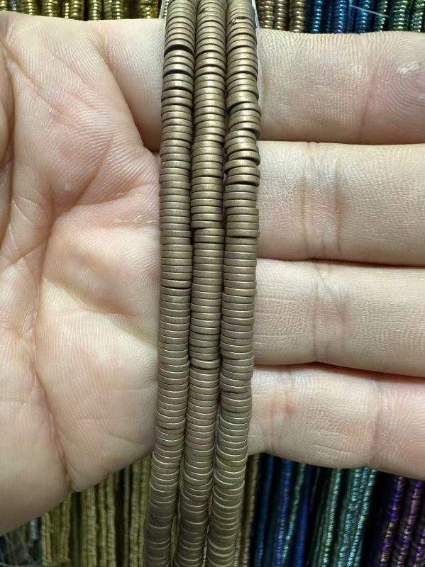 Crne galstone perle 2×8 mm za narukvice, dijelovi za DIY nakit