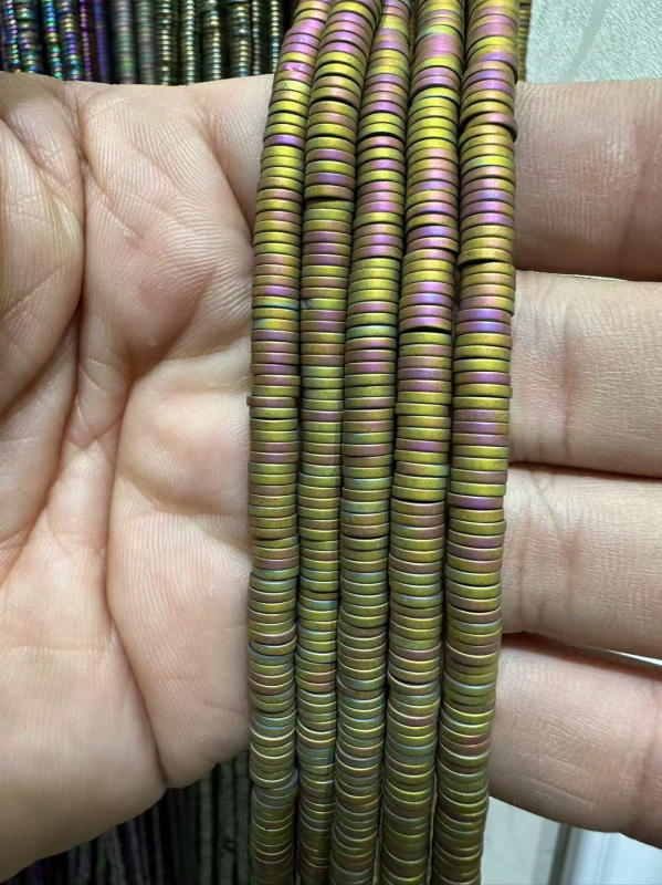 Crne galstone perle 2×8 mm za narukvice, dijelovi za DIY nakit