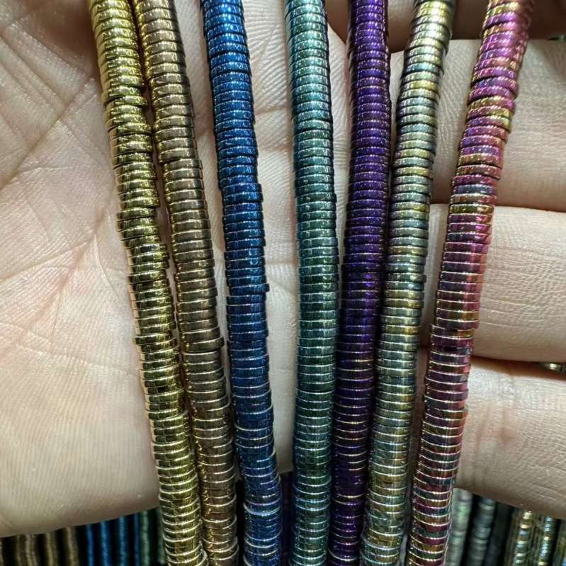 Crne galstone perle 2×8 mm za narukvice, dijelovi za DIY nakit