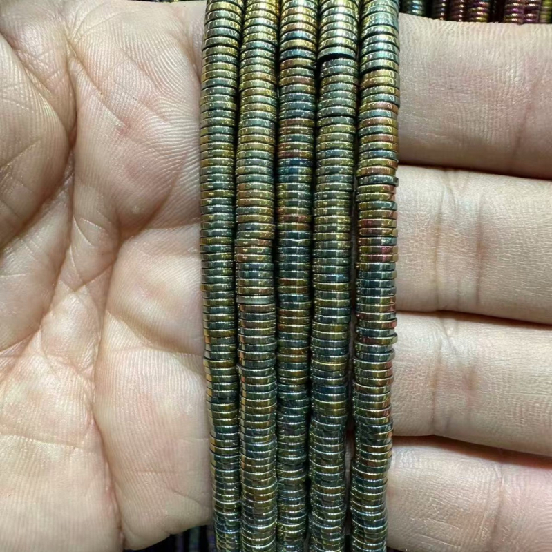 Crne galstone perle 2×8 mm za narukvice, dijelovi za DIY nakit