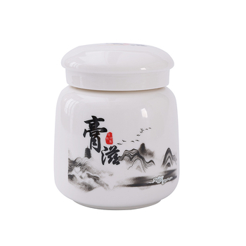 Keramički spremnik za pastu sa zavojnim poklopcem, 250 ml, zatvoreni spremnik za biljne paste, Yu Ling pastu te skladištenje i doziranje tradicionalne kineske medicine.