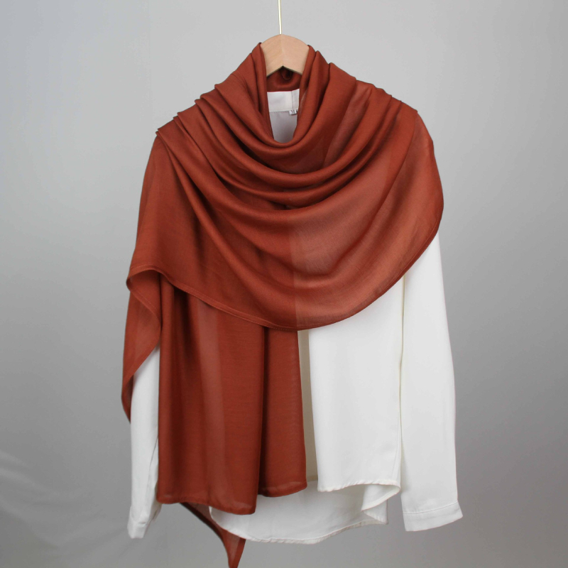 Ženski modalni šal jedne boje, 70×180 cm, lagano štiti od sunca, retro stil, 2025