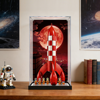Akrilna kutija za izložbe s zaštitom od prašine za 21367 Tintin pustolovine: Mjesečeva raketa