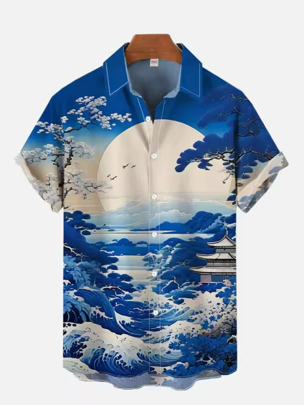 Muška košulja s printom zmaja, kratkih rukava, 3D tiskom, casual ljetni top