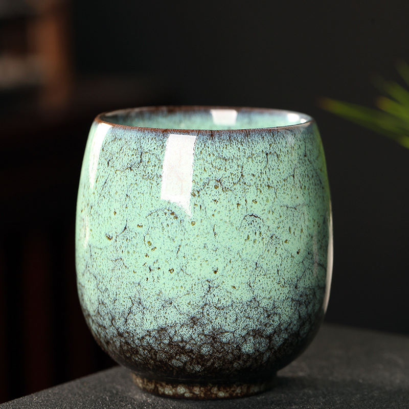 Tianmu Jianzhan porcelán teás/kávés pohár, kerámia, kemencés máz, egyes pohár, mester pohár, különféle tea tálak