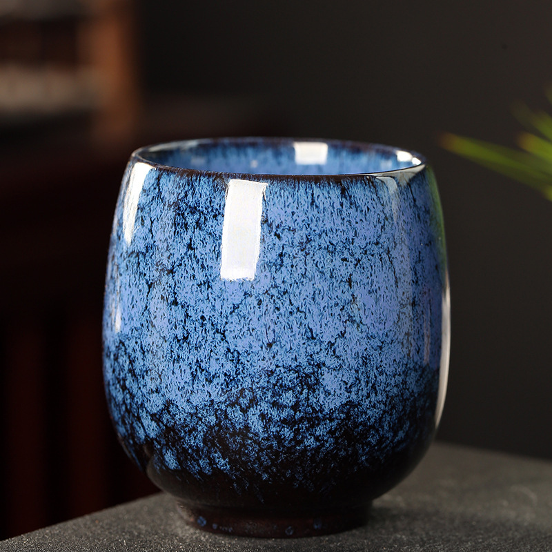 Tianmu Jianzhan porcelán teás/kávés pohár, kerámia, kemencés máz, egyes pohár, mester pohár, különféle tea tálak