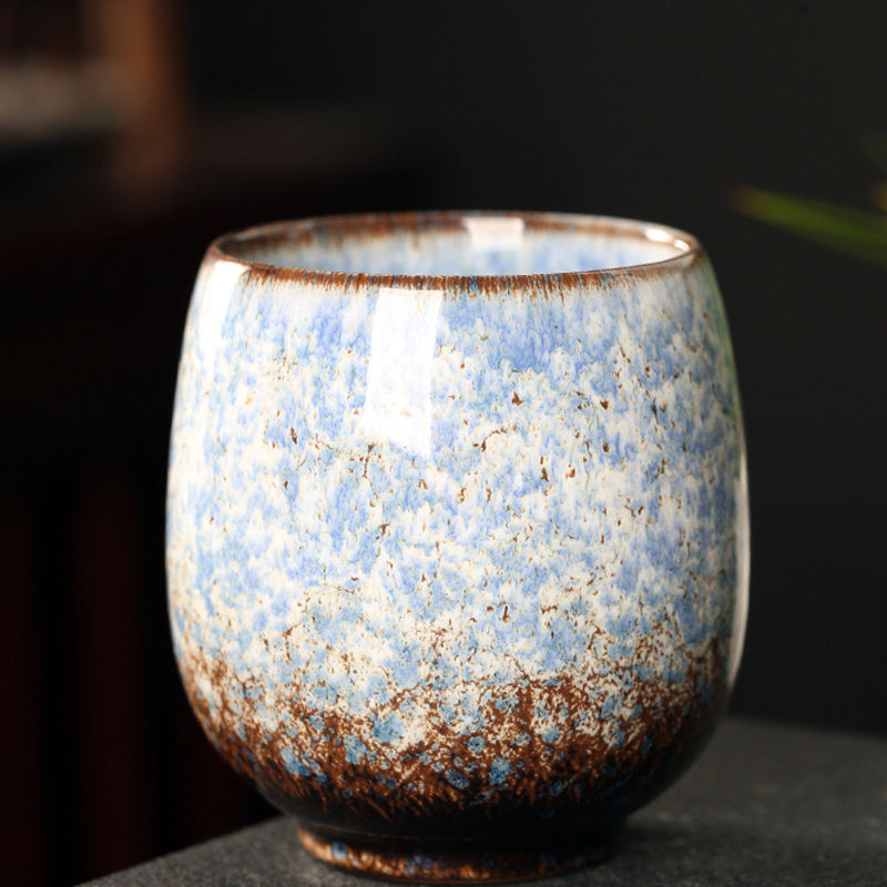 Tianmu Jianzhan porcelán teás/kávés pohár, kerámia, kemencés máz, egyes pohár, mester pohár, különféle tea tálak