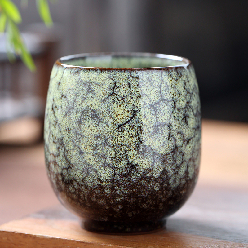 Tianmu Jianzhan porcelán teás/kávés pohár, kerámia, kemencés máz, egyes pohár, mester pohár, különféle tea tálak